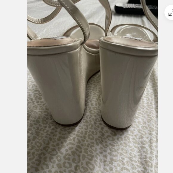 Steve Madden Womens Cecee Nude /Beige Wedge Platform Sandals Shoes 8 M - Picture 5 of 8